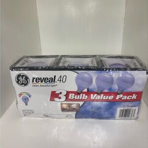GE Reveal 40W 3 Bulb Value Pack - Decorative Lighting